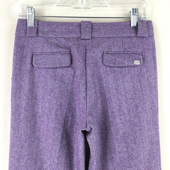 Ted Baker Dress Pant Womens sz 1 US 0-2 Wide Leg Herringbone Wool Blend NEW - Picture 6 of 11